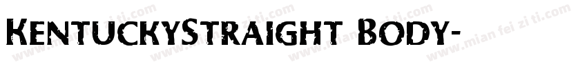 KentuckyStraight Body字体转换